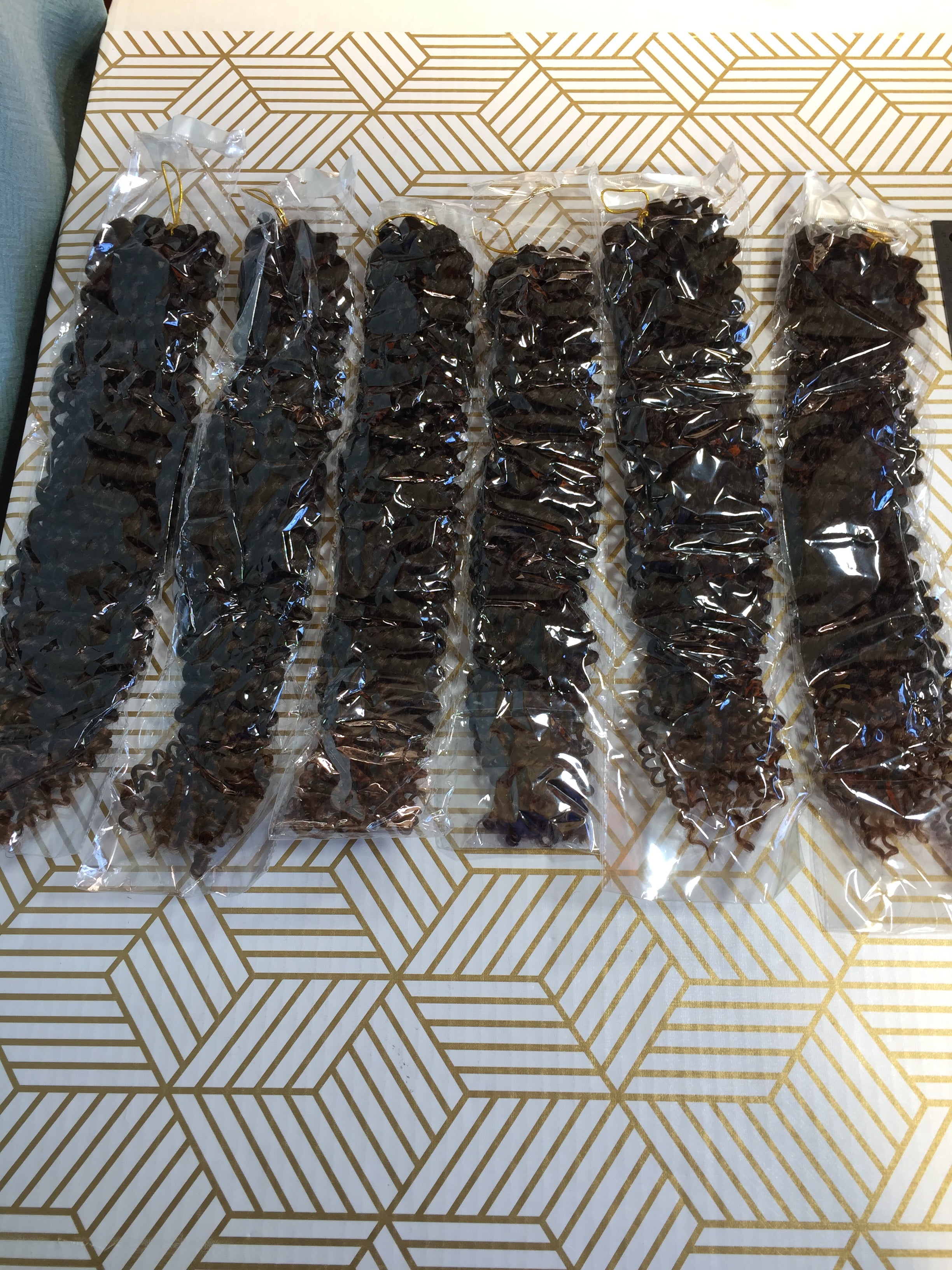 6 Piece Ombre Passion Twist Hair 18" Black/Dark Brown/Light Brown Sew-In Extensions (7680404062446)
